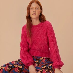 Farm Rio Maxi cable sweater